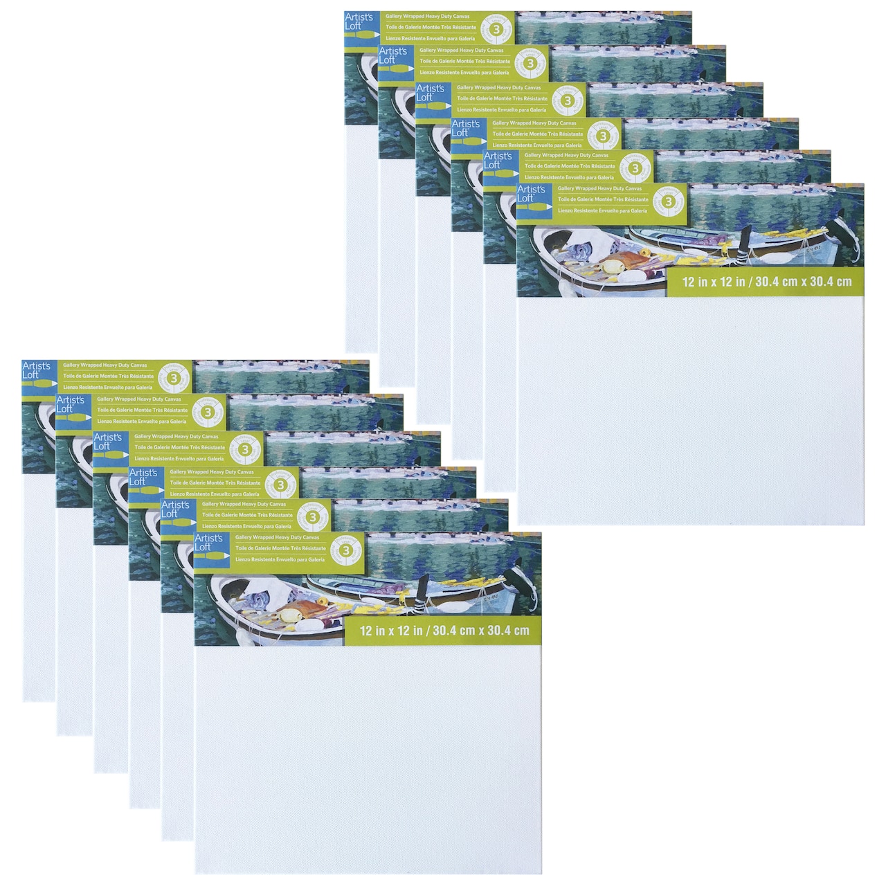 12 Pack: Level 3 Gallery Wrapped Heavy Duty Canvas by Artist's Loft®